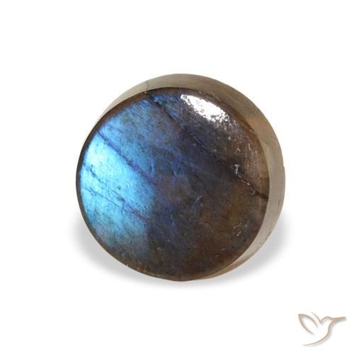 Spettrolite Multicolore naturale da 1.34 ct, Rotondo, Opaco