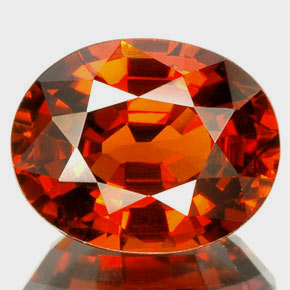 Granato spessartite naturale arancione da 2,67 ct, taglio ovale, VVS-VS