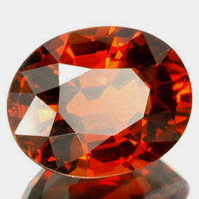 Granato spessartite naturale arancione da 2,67 ct, taglio ovale, VVS-VS