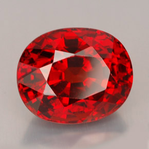 Granato spessartite naturale rosso da 7,68 ct, taglio ovale, VVS-VS