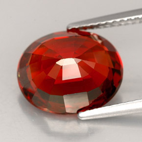Granato spessartite naturale arancione da 7,22 ct, taglio ovale, VS