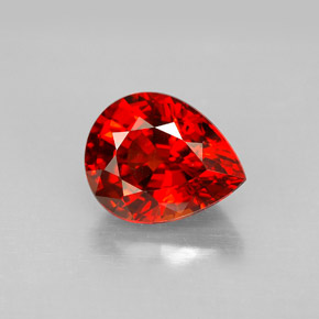 Granato spessartite Arancio rosso naturale da 3.61 ct, Forma a pera, VVS
