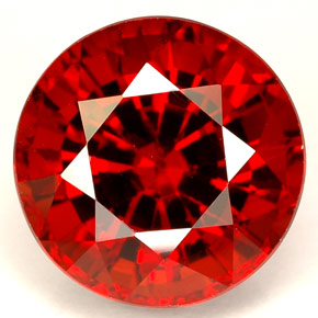 Granato spessartite naturale rosso da 6,59 ct, taglio rotondo, VVS-VS