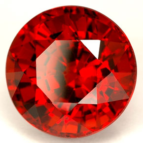 Granato spessartite naturale rosso da 6,59 ct, taglio rotondo, VVS-VS