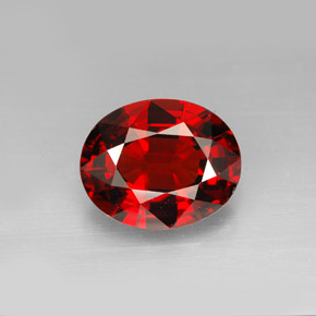Granato spessartite naturale rosso da 7,03 ct, taglio ovale, VVS-VS