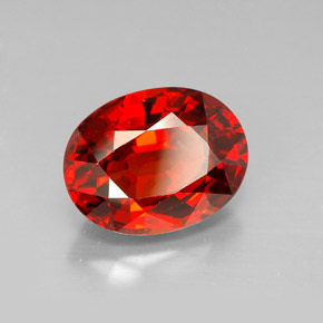 Granato spessartite Arancione rossastra naturale da 5.81 ct, Taglio ovale, VVS-VS