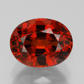 Granato spessartite naturale rosso da 5,72 ct, taglio ovale, VVS-VS