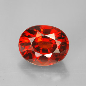 Granato spessartite naturale arancione da 6,74 ct, taglio ovale, VVS-VS
