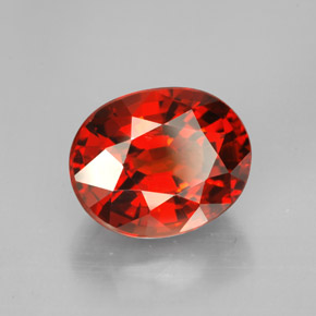 Granato spessartite naturale arancione da 6,74 ct, taglio ovale, VVS-VS