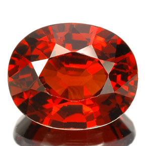 Granato spessartite Arancione rossastra naturale da 6.63 ct, Taglio ovale, IF