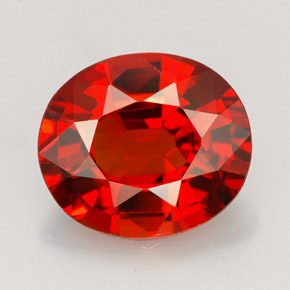 Granato spessartite naturale arancione da 4,57 ct, taglio ovale, VVS