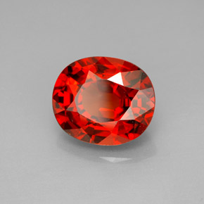 Granato spessartite naturale arancione da 5,24 ct, taglio ovale, VVS
