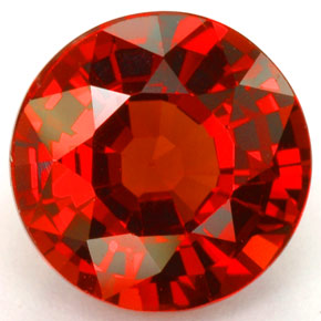 Granato spessartite Arancione rossastra naturale da 5.51 ct, Taglio rotondo, IF