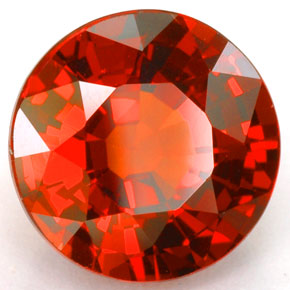 Granato spessartite Arancione rossastra naturale da 5.51 ct, Taglio rotondo, IF