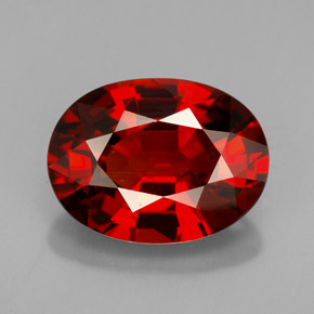 Granato spessartite Rosso arancione naturale da 5.68 ct, Taglio ovale, VVS-VS