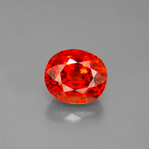 Granato spessartite Mandarino naturale da 2.80 ct, Taglio ovale, VS-SI