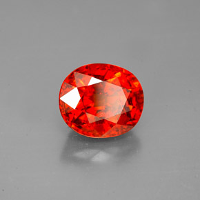 Granato spessartite Mandarino naturale da 2.80 ct, Taglio ovale, VS-SI