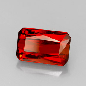 Granato spessartite naturale arancione da 3,79 ct, taglio smeraldo, VS-SI
