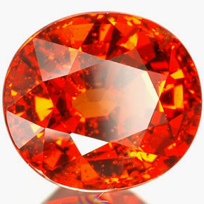 Granato spessartite Arancione rossastra naturale da 2.94 ct, Taglio ovale, VS-SI