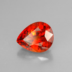 Granato spessartite naturale arancione da 1,91 ct, taglio a pera, VS