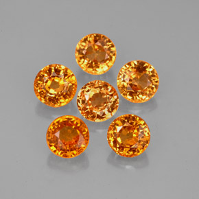 Granato spessartite naturale arancione da  ct, taglio rotondo, VVS-VS