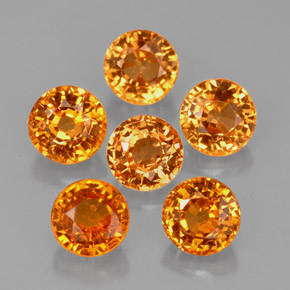 Granato spessartite naturale arancione da  ct, taglio rotondo, VVS-VS