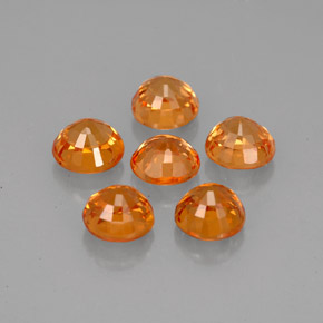 Granato spessartite naturale arancione da  ct, taglio rotondo, VVS-VS
