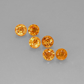 Granato spessartite naturale arancione da 3,70 ct, taglio rotondo, VVS-VS
