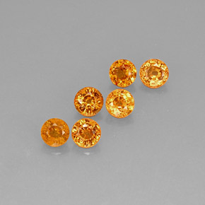 Granato spessartite naturale arancione da 3,70 ct, taglio rotondo, VVS-VS