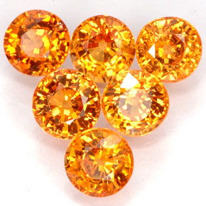 Granato spessartite naturale arancione da  ct, taglio rotondo, VVS-VS