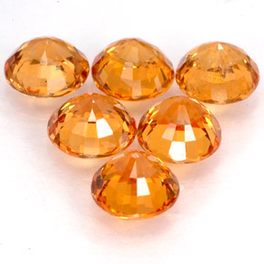 Granato spessartite naturale arancione da  ct, taglio rotondo, VVS-VS