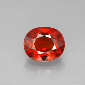 Granato spessartite naturale arancione da 2,77 ct, taglio ovale, VS