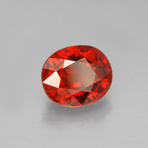 Granato spessartite naturale arancione da 2,77 ct, taglio ovale, VS