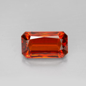 Granato spessartite naturale arancione da 2,79 ct, taglio smeraldo, VS-SI