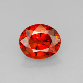 Granato spessartite naturale arancione da 2,89 ct, taglio ovale, VS