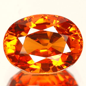 Granato spessartite naturale arancione da 1,74 ct, taglio ovale, VVS-VS
