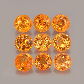 Granato spessartite naturale arancione da  ct, taglio rotondo, VS