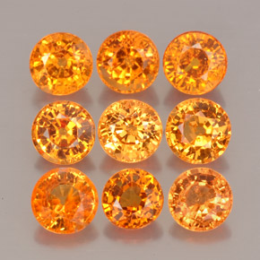 Granato spessartite naturale arancione da  ct, taglio rotondo, VS