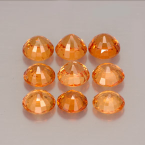 Granato spessartite naturale arancione da  ct, taglio rotondo, VS