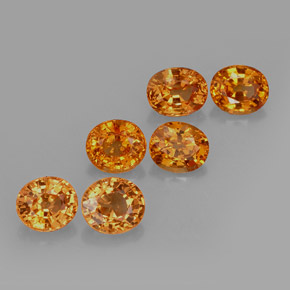 Granato spessartite naturale arancione da 4,85 ct, taglio ovale, VS-SI