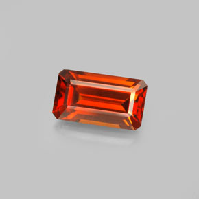 Granato spessartite naturale arancione da 2,19 ct, taglio smeraldo, VVS-VS