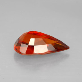 Granato spessartite Arancio rosso naturale da 4.03 ct, Forma a pera, VS-SI