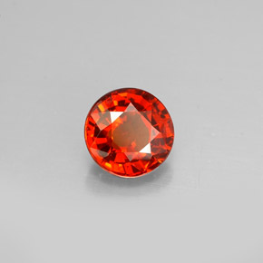 Granato spessartite Mandarino naturale da 0.91 ct, Taglio rotondo, VS