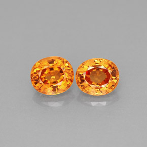 Granato spessartite naturale arancione da  ct, taglio ovale, VS
