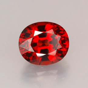 Granato spessartite naturale arancione da 2,36 ct, taglio ovale, VVS-VS