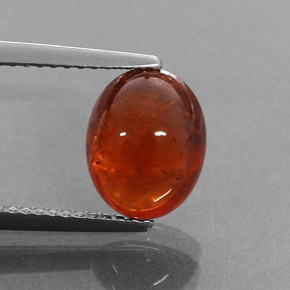 Granato spessartite naturale arancione da 4,35 ct, trasparente, trasparente/traslucido