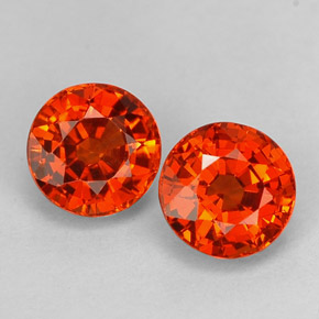 Granato spessartite naturale arancione da  ct, taglio rotondo, VVS-VS