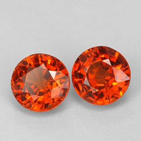Granato spessartite naturale arancione da  ct, taglio rotondo, VVS-VS