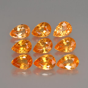 Granato spessartite naturale arancione da  ct, taglio a pera, VS