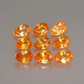 Granato spessartite naturale arancione da  ct, taglio a pera, VS